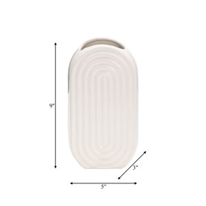 ELTONLAND WHITE VASE 9 (IN) 9
