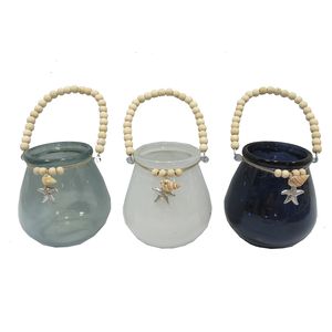 4-1/4" VASE W/ BEAD HANDLE 3-ASST 1