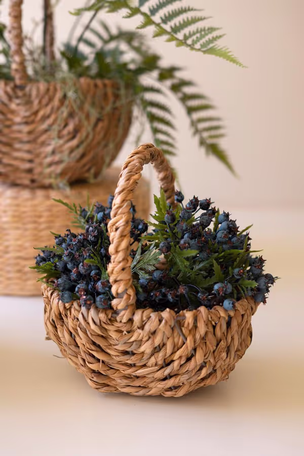 Set of 3 Woven Seagrass Baskets with Handles