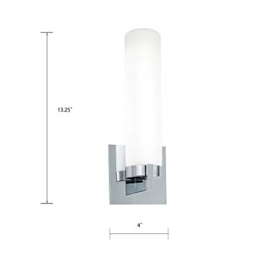 Newport 13.25″ High 1-Light Sconce - Chrome