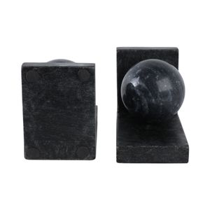 HELTONPORT SET OF 2 BLACK BOOKENDS 6 (IN) 7