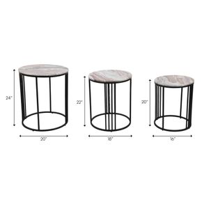 BRYNMILL SET OF 3 BLACK TABLE 24 (IN) 9