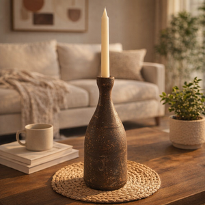 PAXTONCLIFF BROWN CANDLE HOLDER 11 (IN) 2