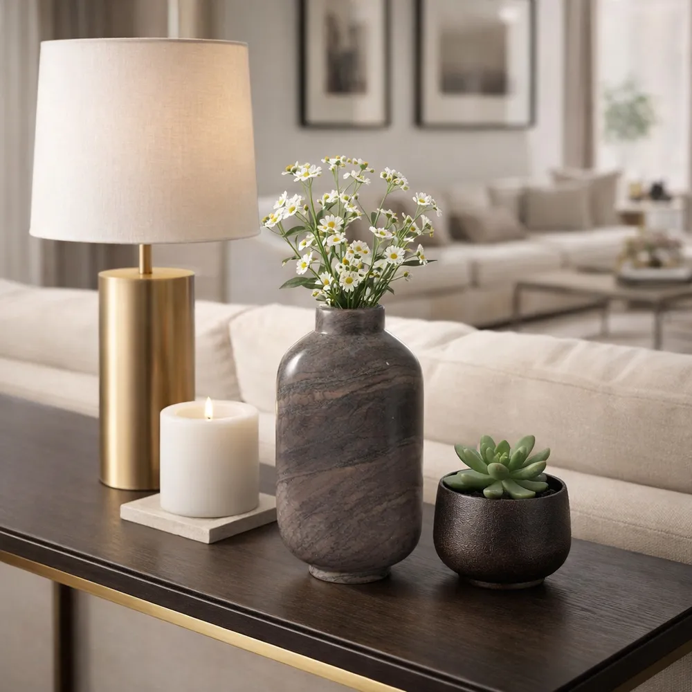 SKYLERBROOK BROWN VASE 12 (IN)