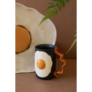 Ceramic Bacon and Eggs Mug 1