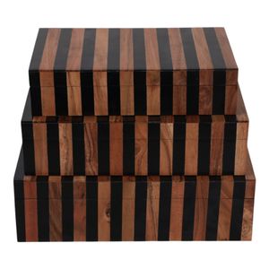 DEMPSEYBURN SET OF 3 BROWN BOXES 4 (IN) 6