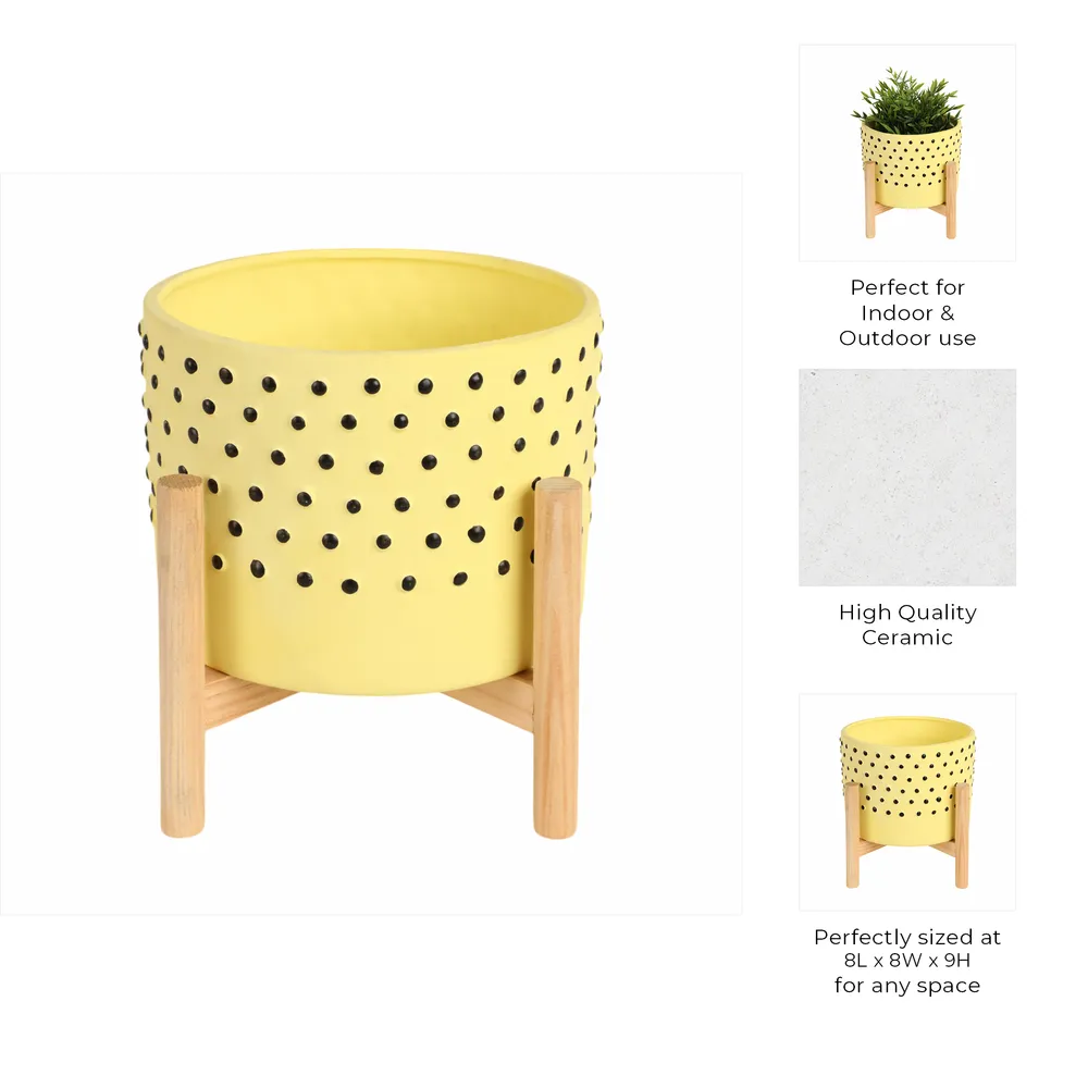 COLECREST YELLOW PLANTER 9 (IN)