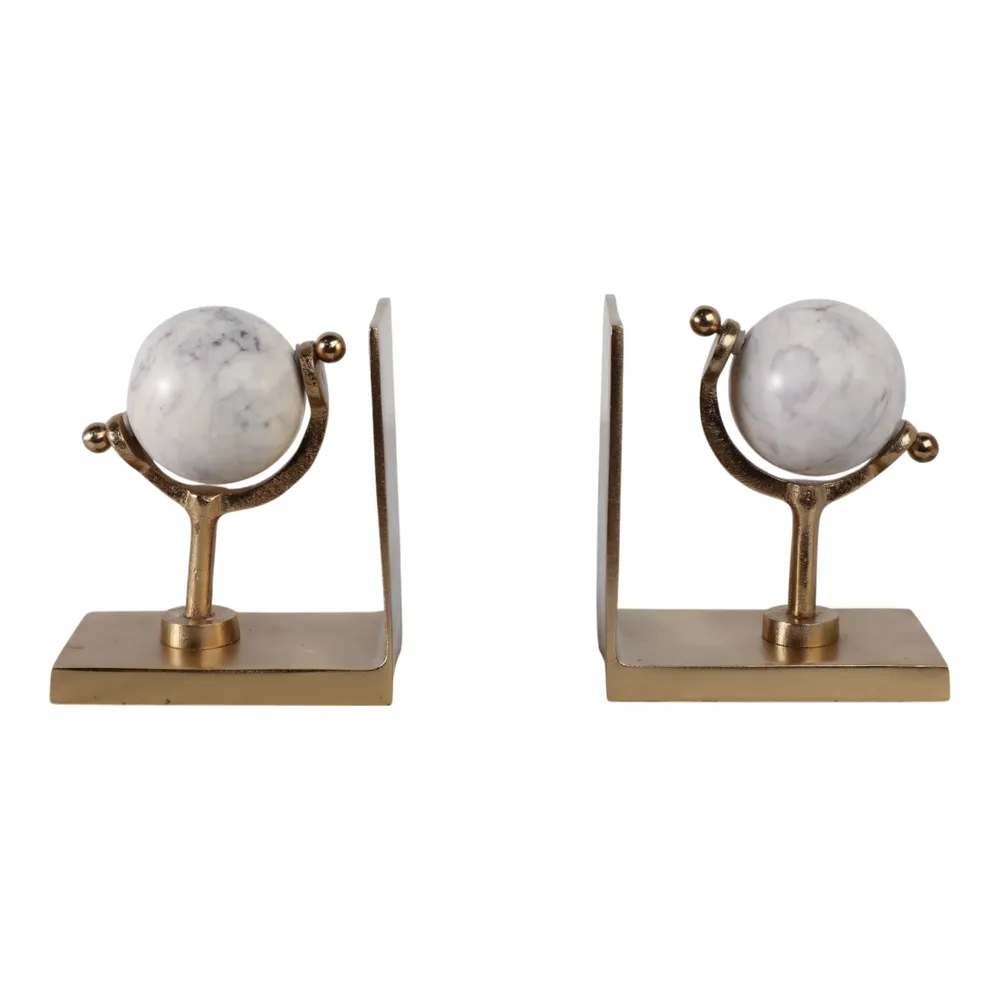 NELSONVALE SET OF 2 GOLD DECOR 7 (IN)