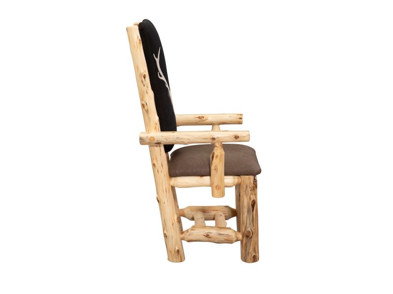 Cedar High Back Upholstered Arm Chair - Coffee - Customer's Own Material 4