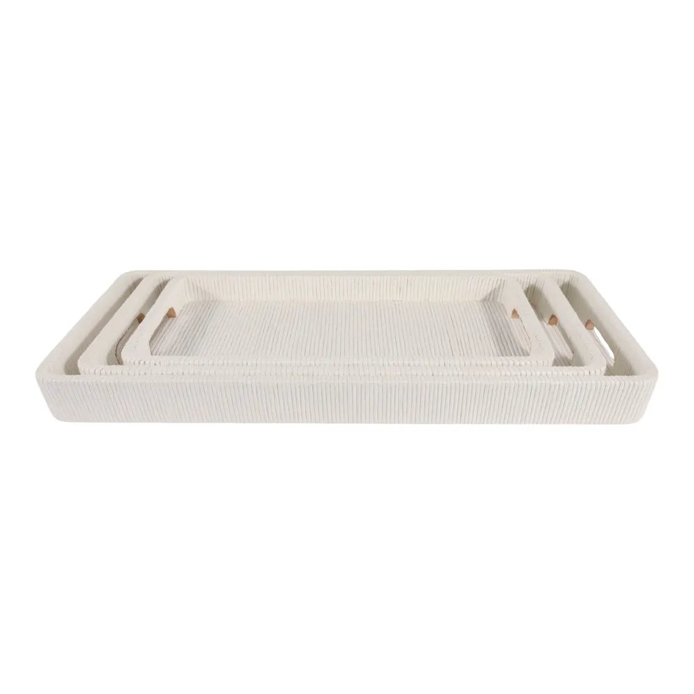 RYETON SET OF 3 BROWN TRAY 3 (IN)