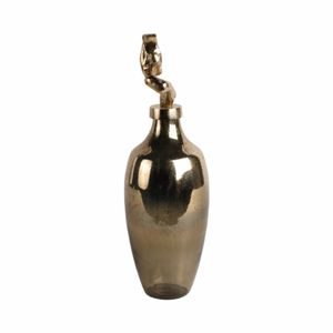 BRAMRUN GOLD GLASS VASE 16 (IN) 4