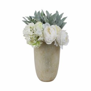 GORTONMOOR IVORY GLASS VASE 12 (IN) 3