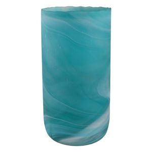 PARKERGROVE TURQUOISE GLASS VASE 15 (IN) 5