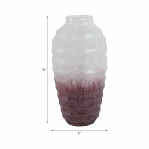 BRAMHOLM PINK GLASS VASE 16 (IN) 9