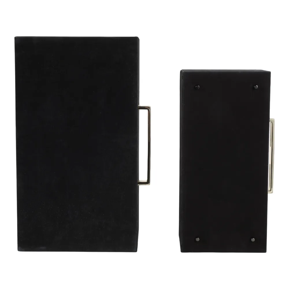 GRANLEYBURN SET OF 2 BLACK BOXES 6 (IN)
