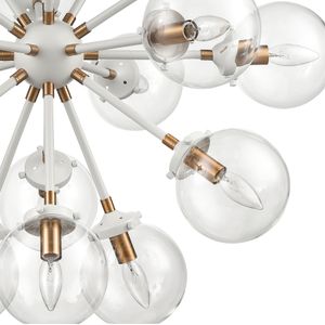 Boudreaux 32'' Wide 18-Light Chandelier - Matte White 4