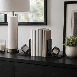 HALSEYGROVE SET OF 2 BLACK BOOKENDS 7 (IN) 5