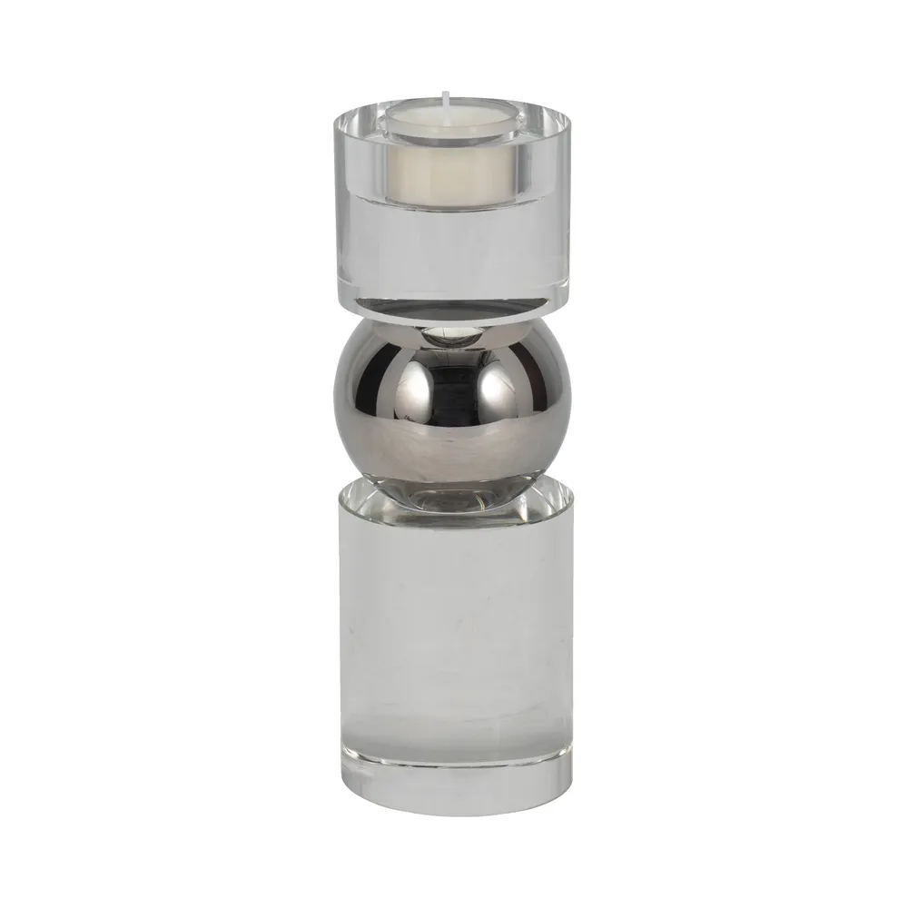 VERAFORD CLEAR CANDLESTICK 8 (IN)