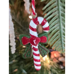 Ribbon Candy Cane Resin 1x.5x2.5in 1