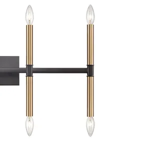 Notre Dame 13'' High 8-Light Bath Bar - Oil Rubbed Bronze and Gold 4