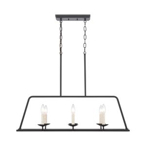 Ellisville 34'' Wide 6-Light Chandelier - Matte Black 5