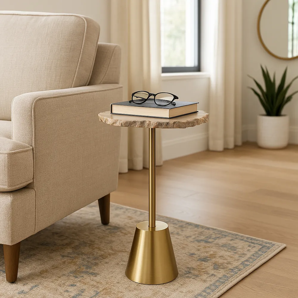 GASTONLEY GOLD TABLE 27 (IN)
