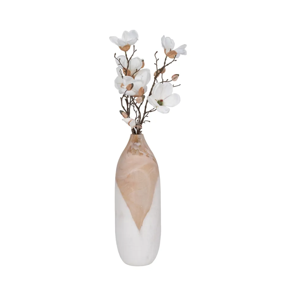 DRAKELEY TAN GLASS VASE 19 (IN)