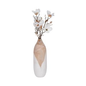 DRAKELEY TAN GLASS VASE 19 (IN) 3