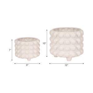 KIRBYHAM SET OF 2 WHITE PLANTER 10 (IN) 7