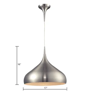 Lindsey 17'' Wide 1-Light Pendant - Satin Nickel 2