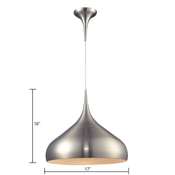 Lindsey 17'' Wide 1-Light Pendant - Satin Nickel