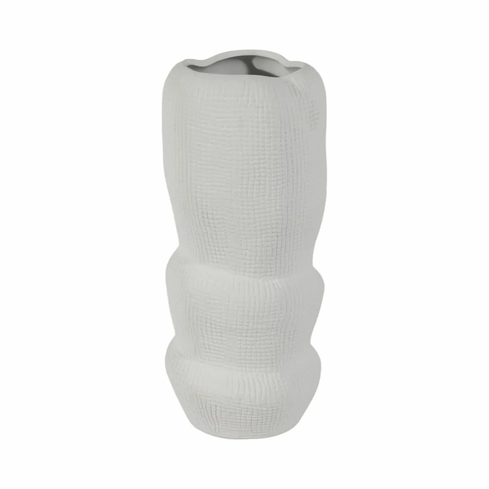REGANWIND WHITE VASE 12 (IN)