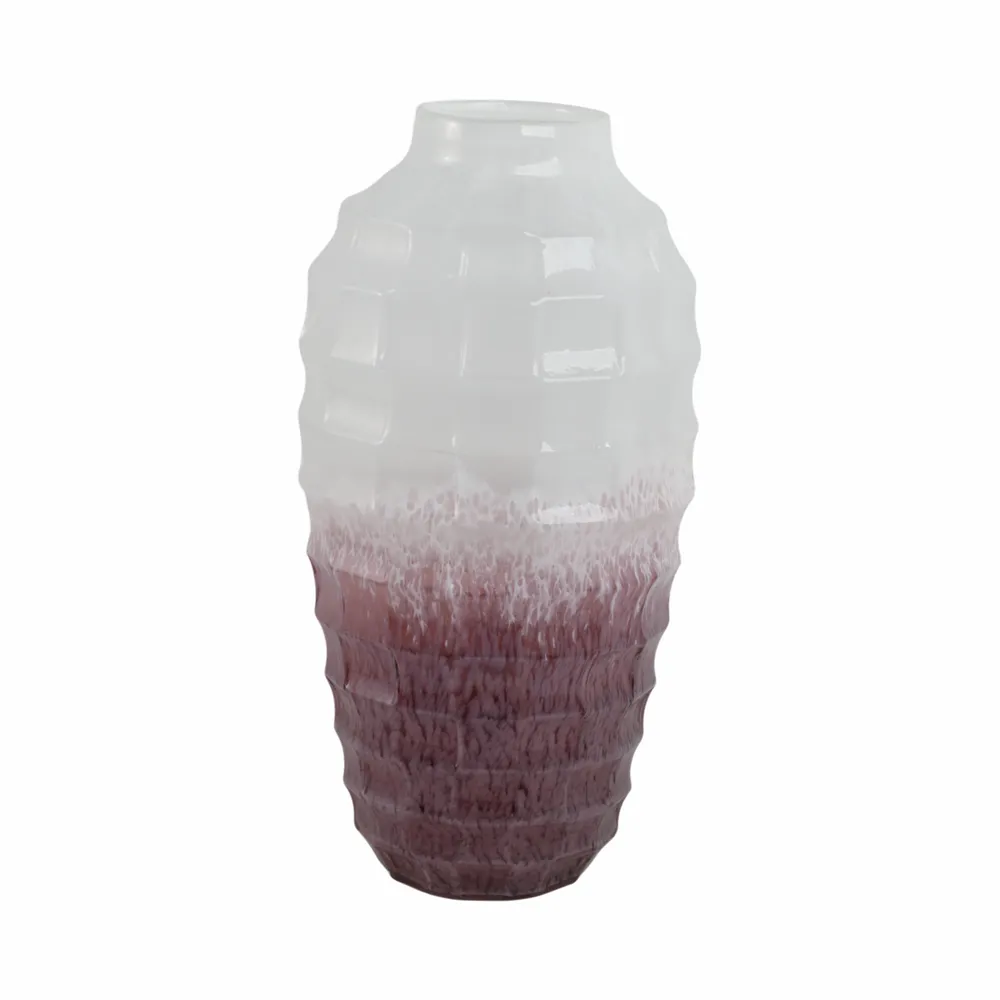BRAMHOLM PINK GLASS VASE 16 (IN)
