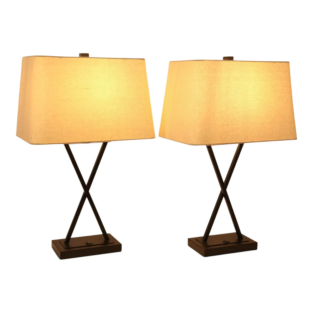 LYNNWAY SET OF 2 BLACK LAMPS 25 (IN)