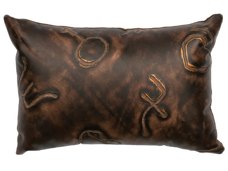 Brands Leather Pillow - Leather Back thumbnail
