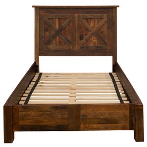 Barnwood Barndoor Bed with Rail System - King 4