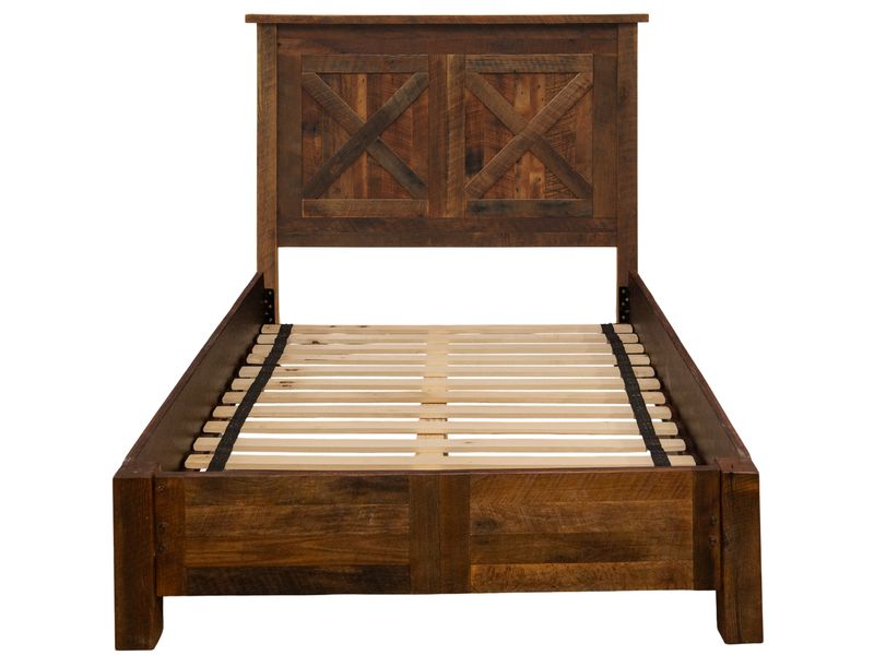 Barnwood Barndoor Bed with Rail System - Cal King 4