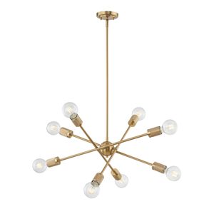 Module 22'' Wide 8-Light Chandelier - Burnished Brass 1