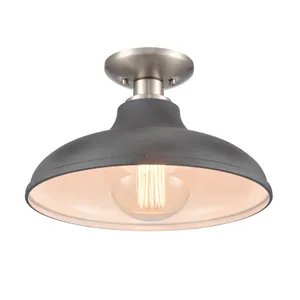 Grenville 13″ Wide 1-Light Semi Flush Mount - Brushed Nickel 3