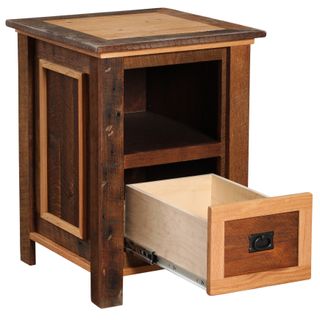 Colonial Barnwood Cubby Nightstand