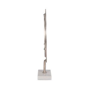 METAL 21" HAMMERED MIRROR ON STAND, SILVER 4