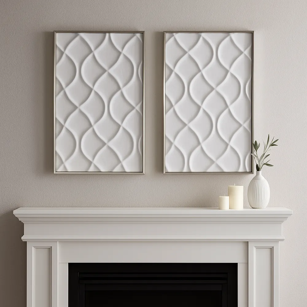 HAWLEYHAM SET OF 2 WHITE ART 40 (IN)