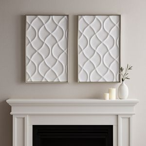 HAWLEYHAM SET OF 2 WHITE ART 40 (IN) 2