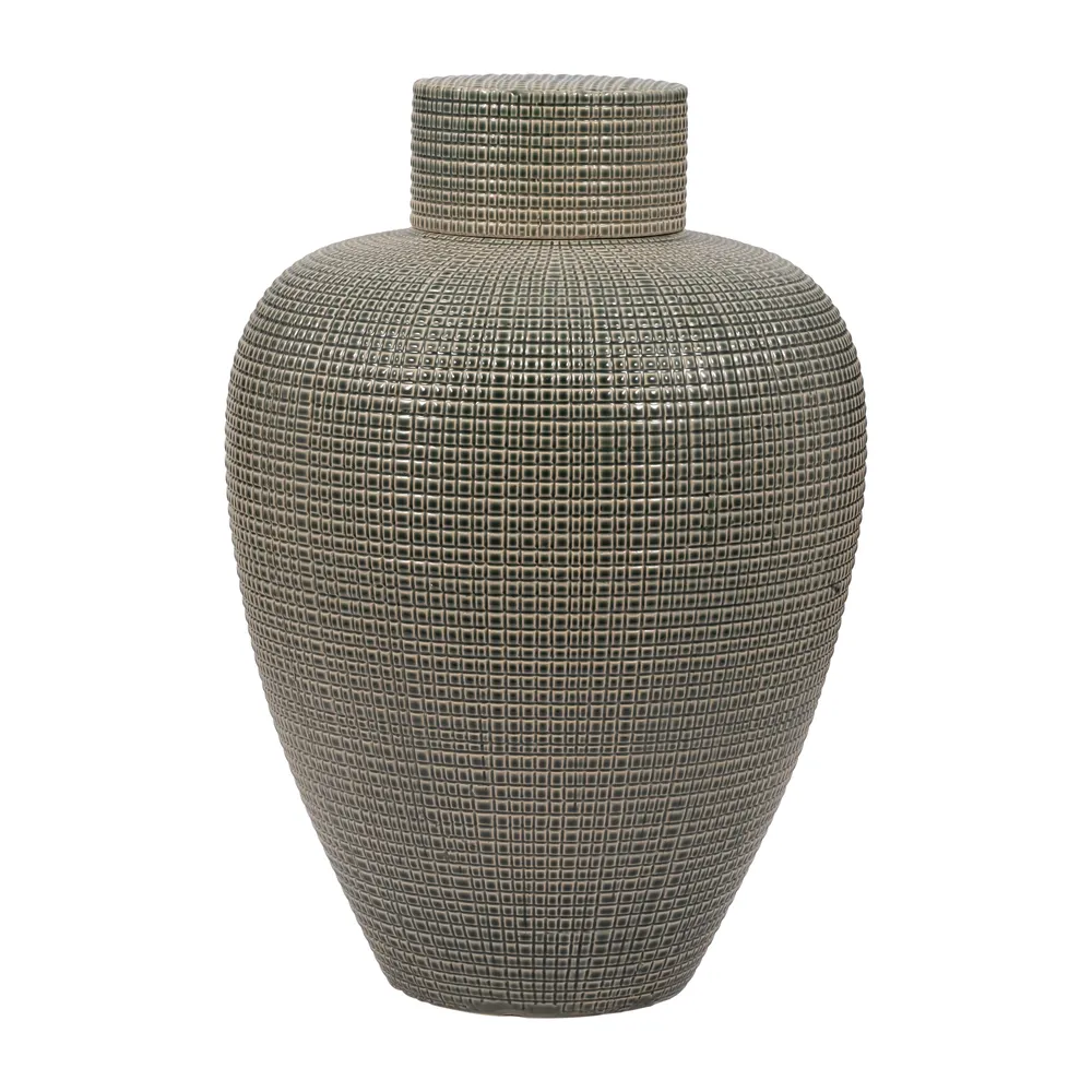 ELTONRIDGE GREEN VASE 21 (IN)