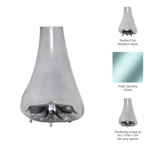 HAYFORDROSE SILVER GLASS VASE 15 (IN) 10