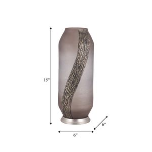 GAVINCLIFF PINK GLASS VASE 15 (IN) 9