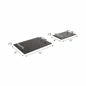 LARKLAND SET OF 2 BLACK TRAY 2 (IN) 9