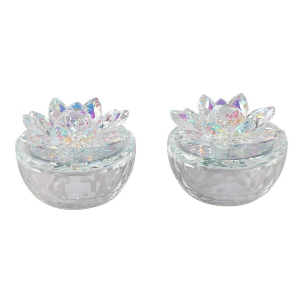BAIRDCROSS SET OF 2 CLEAR BOXES 4 (IN)