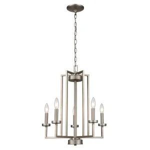 West End 20'' Wide 5-Light Chandelier - Brushed Nickel 1