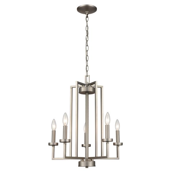 West End 20'' Wide 5-Light Chandelier - Brushed Nickel